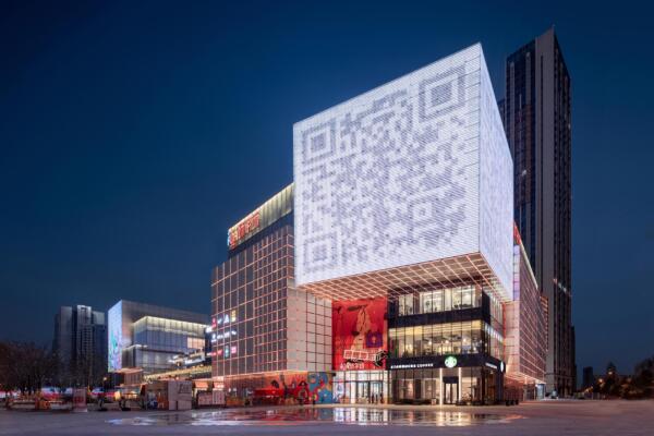qr code facade, interactive facade, unifun